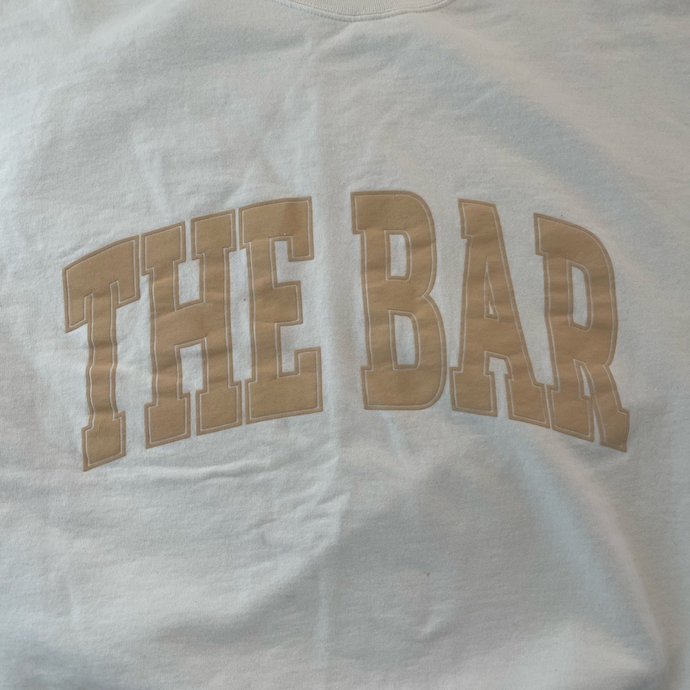 The Bar White/Tan Crewneck